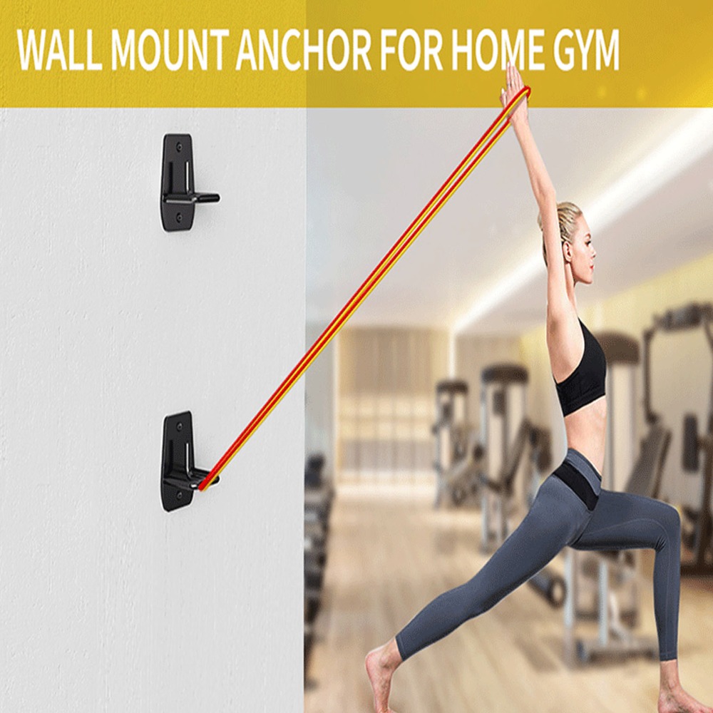 Home Gym Yoga - 3 Pezzi Ancoraggio a Parete Nero