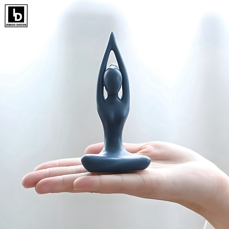 Home Gym Zen - Astratta Yoga pose Zen ceramica ornamenti