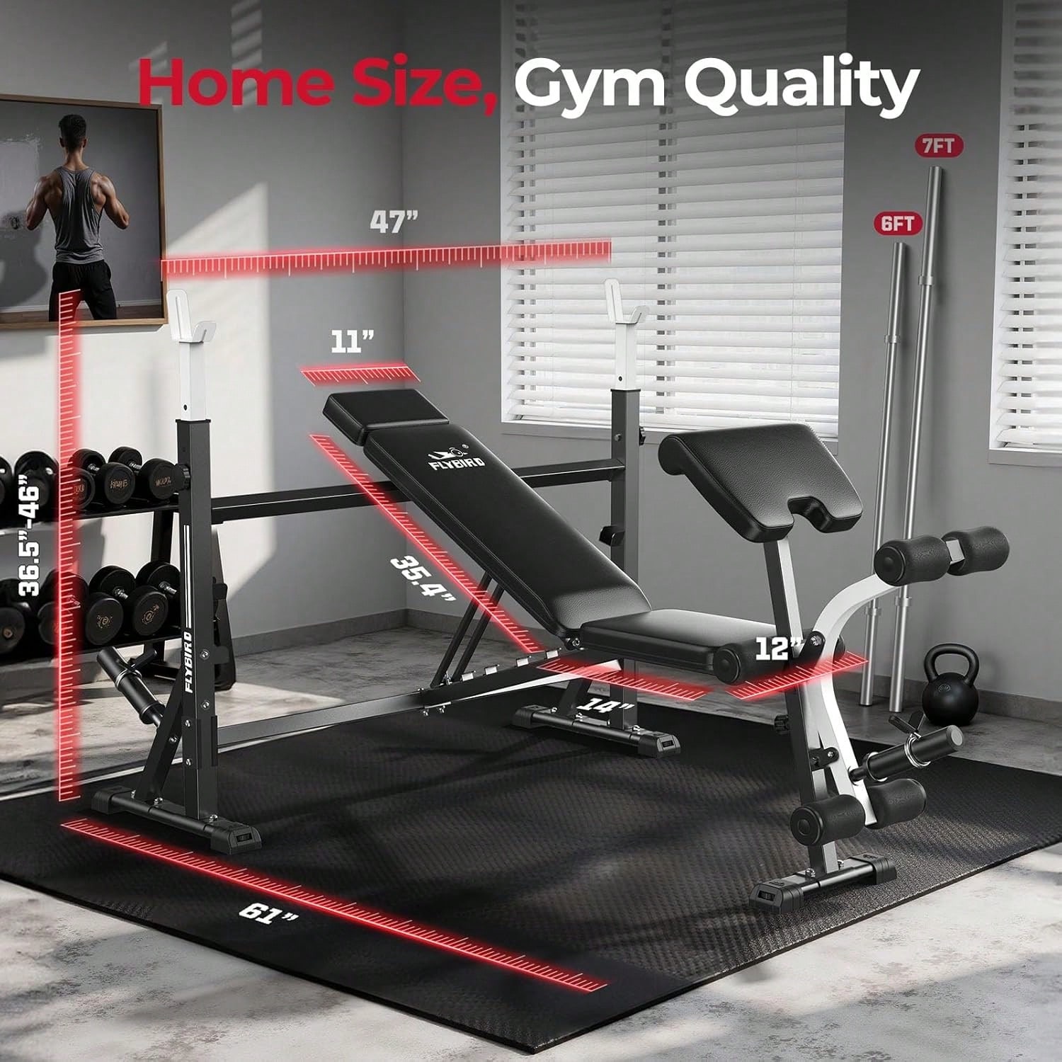 Panca Regolabile FLYBIRD, con  - Home Gym Leg Press recensione e prezzo