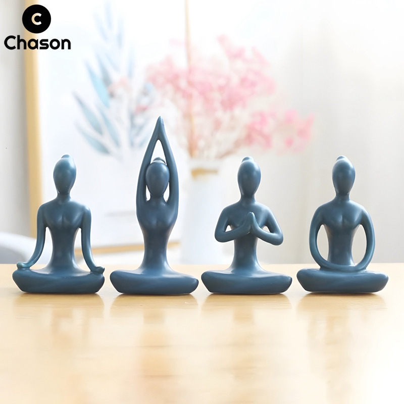 Blue Zen Abstract Yoga pose ra - Home Gym Zen recensione e prezzo