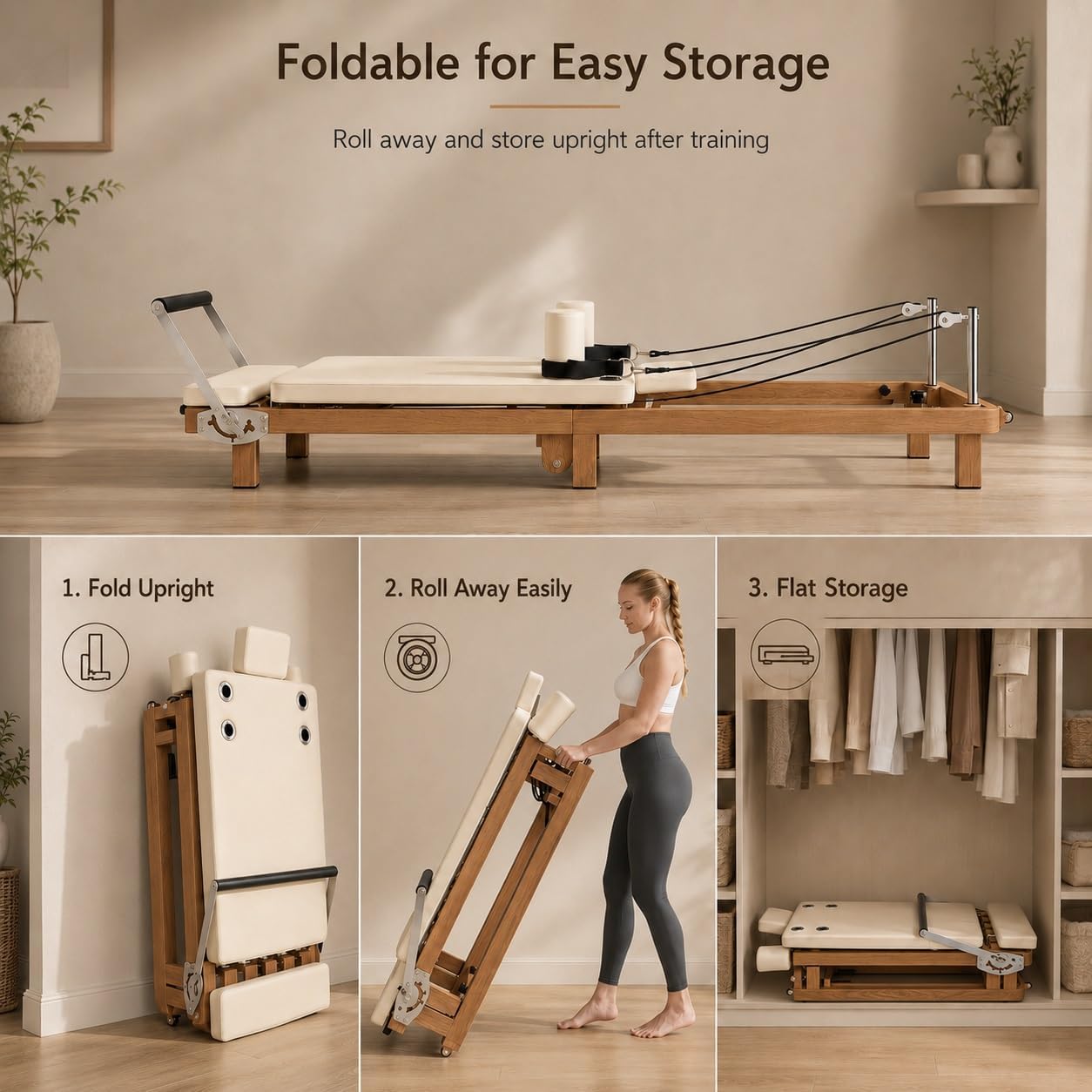 Reformer Pilates Pieghevole, M - Home Gym Resistance Machine recensione e prezzo